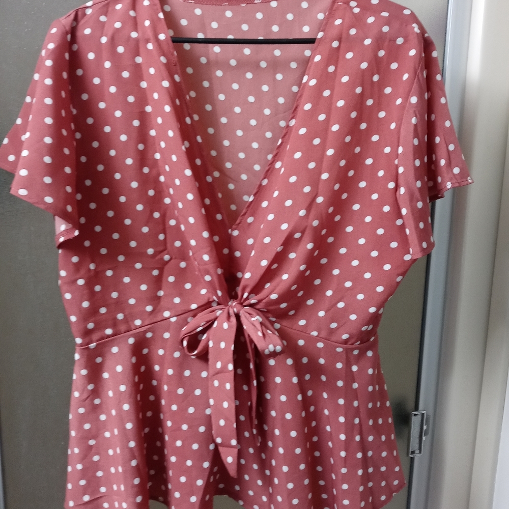 Polka dot blouse